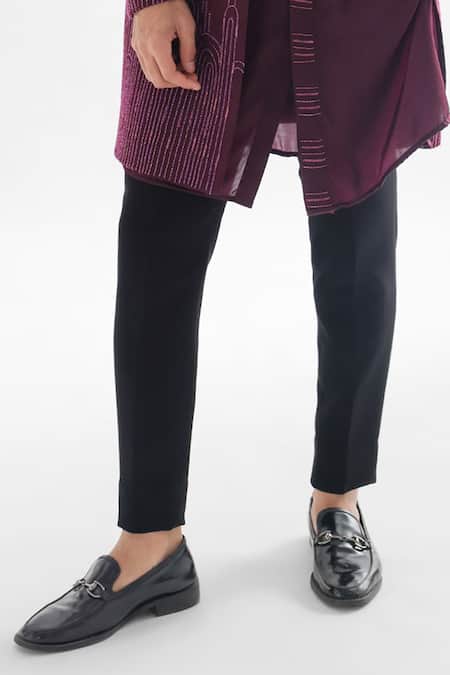 PAARSH Magenta Modal, Cotton, Satin Spruce Floral Embellished Achkan Pant Set Online at Aza Fashions PAARSH_Magenta Modal, Cotton, Satin Spruce Floral Embellished Achkan Pant Set _Online_at_Aza_Fashions