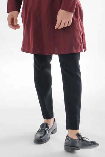 PAARSH Brown Modal, Cotton Embroidery Phlox Straight Stichline Kurta And Pant Set Online at Aza Fashions PAARSH_Brown Modal, Cotton Embroidery Phlox Straight Stichline Kurta And Pant Set _Online_at_Aza_Fashions