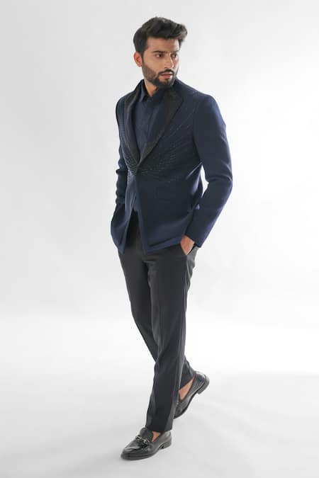 PAARSH Sunburst Embellished Tuxedo Set 