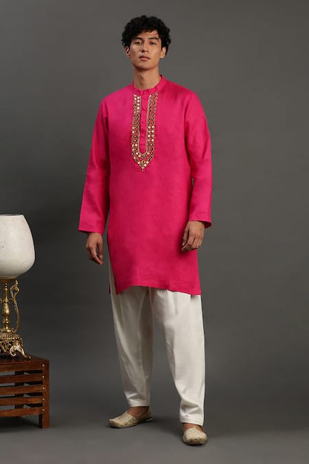 Byb Premium Placket Embroidered Kurta & Pyjama Set 