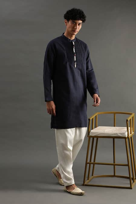 Byb Premium Placket Pearl Embroidered Kurta & Pyjama Set 