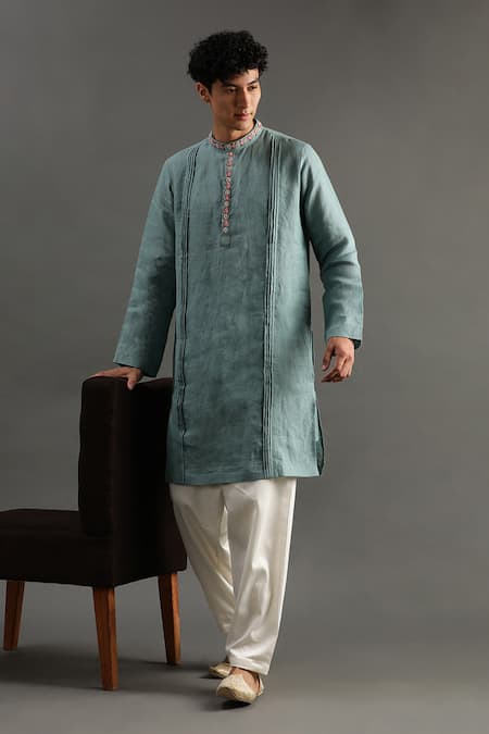 Byb Premium Placket Zardosi Embroidered Kurta & Pyjama Set 