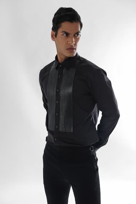 Paarsh Leather Corded Pattern Shirt 