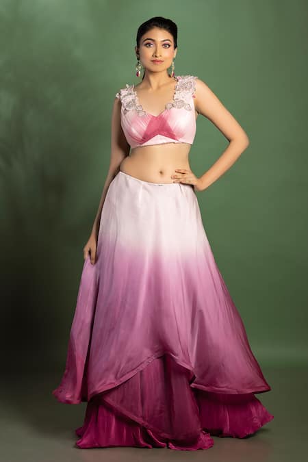 MOHA Atelier Ombre Effect Lehenga With Blouse 