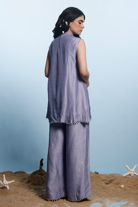 Eclat By Prerika Jalan Sea Shell Applique Kurta With Pant 