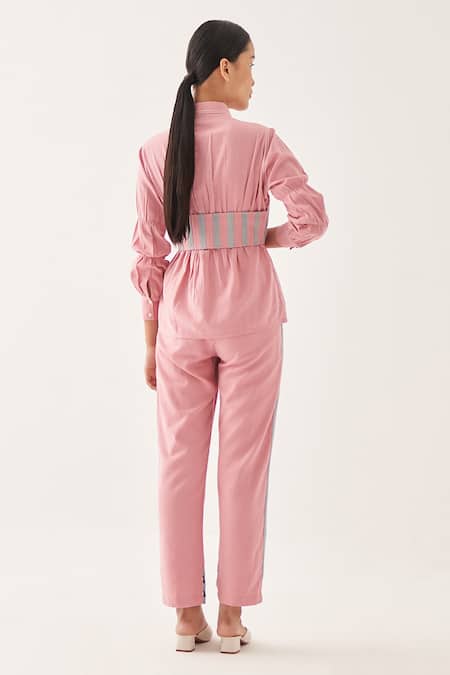 Cross A Line Elenor Cotton Linen Corset Shirt 