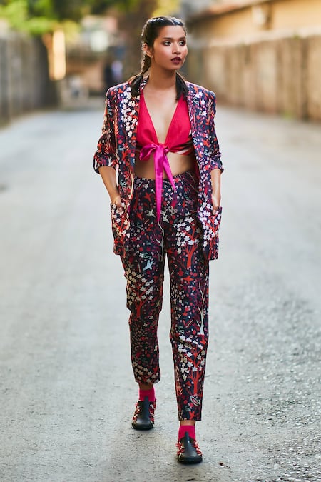 SVA by Sonam & Paras Modi Concrete Jungle Print Suit & Pant Set 