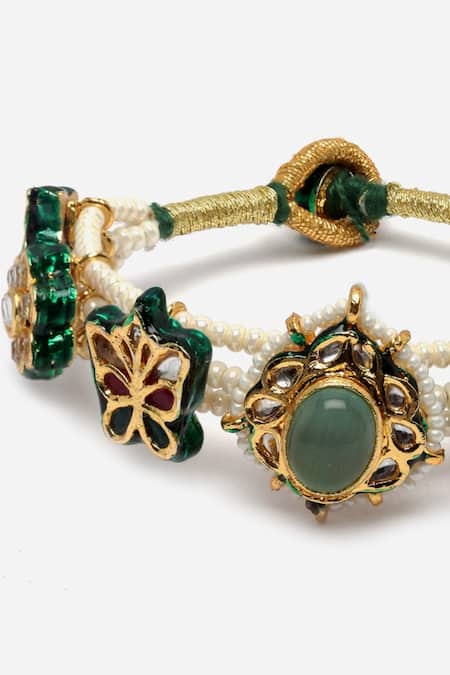 90.00 ct. t.w. Emerald Bead Stretch Bracelet with 14kt Yellow Gold |  Ross-Simons