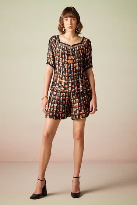 Verb by Pallavi Singhee Ikat Print Top 