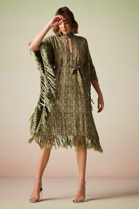 Verb by Pallavi Singhee Floret Print & Sequin Work Kaftan 