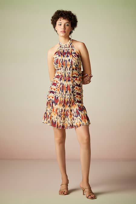 Verb by Pallavi Singhee Ikat Print Dress 