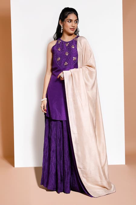 Kressa Floral Embellished Kurta Lehenga Set 