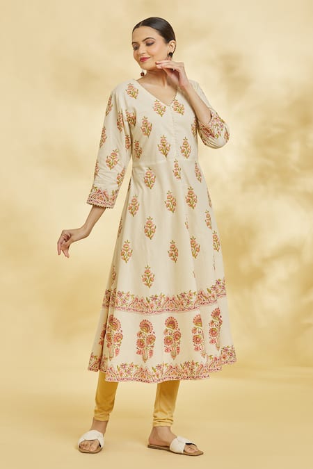 Naintara Bajaj Floral Blossom Print Anarkali With Leggings 