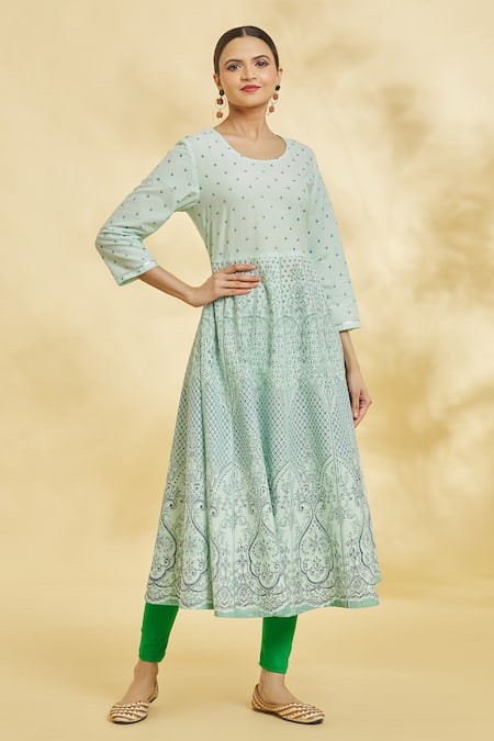 Naintara Bajaj Mughal Architecture Inspired Print Anarkali With Leggings 