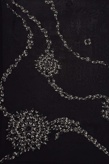 Satya Paul Blue Viscose, Georgette Sequins Lurex Thread And Embroidered Saree at Aza Fashions Satya Paul_Blue Viscose, Georgette Sequins Lurex Thread And Embroidered Saree _at_Aza_Fashions