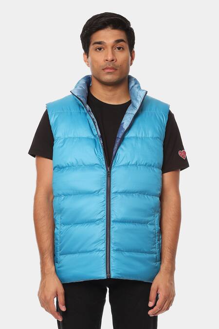 Buy Satya Paul Blue Polyester The Sanfran Abstract Print Jacket Online at Aza Fashions Buy_Satya Paul_Blue Polyester The Sanfran Abstract Print Jacket _Online_at_Aza_Fashions