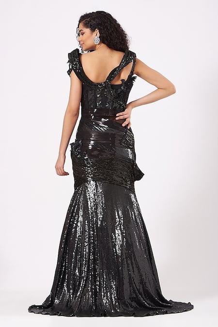 Anjalee And Arjun Kapoor Sequin Embroidered Gown 