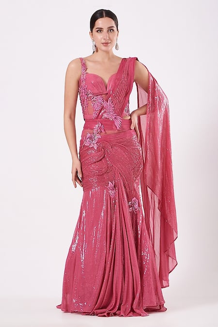 ANJALEE AND ARJUN KAPOOR Sequin Embroidered Gown 