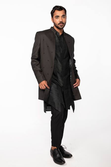 Buy Silver Grey Open Jacket by SEEMA GUJRAL MEN at Ogaan Online Shopping  Site