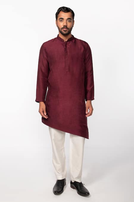 KAKA CALCUTTA Mandarin Collar Kurta Set 