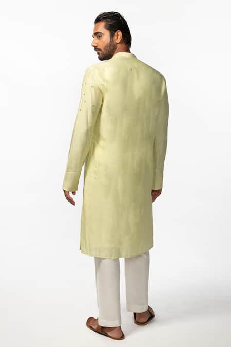 Kaka Calcutta Mandarin Collar Kurta & Pyjama Pant Set 