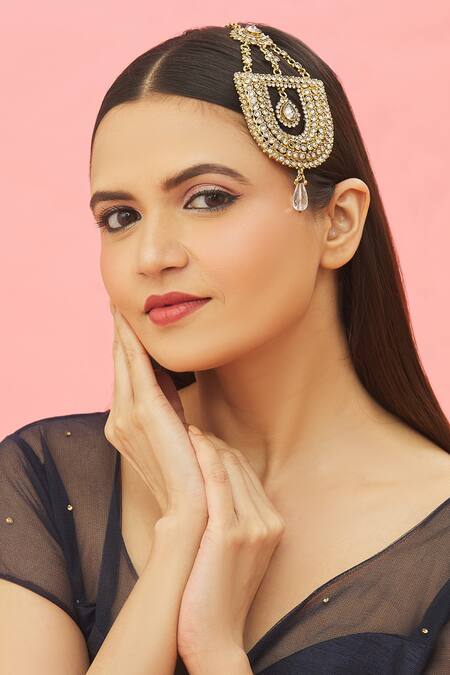 Kista Gold Plated Stoned Encrusted Passa Online at Aza Fashions Kista_Gold Plated Stoned Encrusted Passa_Online_at_Aza_Fashions