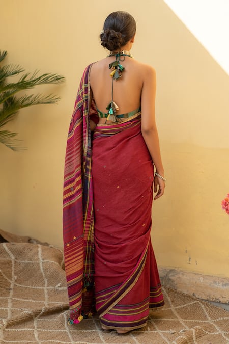 Priyanka Raajiv Aava Organic Cotton Saree With Ish Running Blouse 