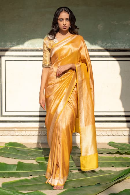 Priyanka Raajiv Illaria Silk Chanderi Saree With Running Blouse 