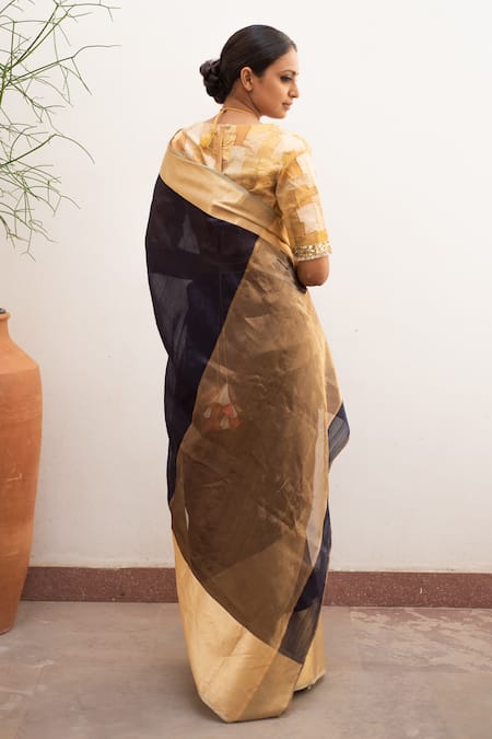 Priyanka Raajiv Lopa Silk Chanderi Saree With Sachi Running Blouse 