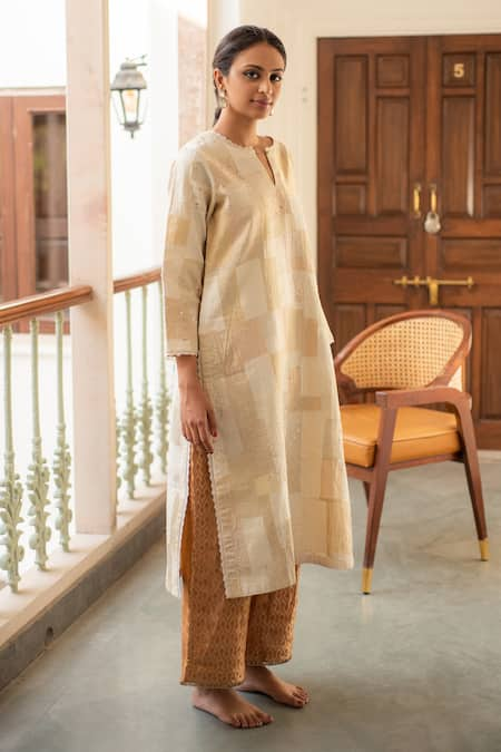 Priyanka Raajiv Nova Patch Work Kurta & Rafa Palazzo Set 