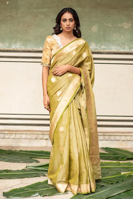 Priyanka Raajiv Rena Woven Silk Banarasi Saree With Running Blouse 