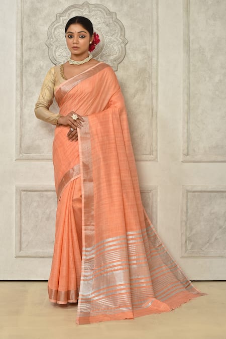 Sky Blue Soft Linen Silk Saree | Latest Designer Sarees for Woman for  Wedding | The Silk Trend