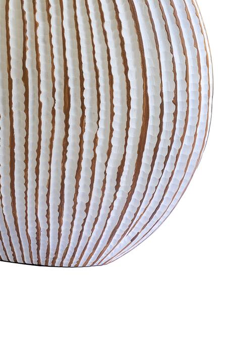 Shop_H2h_White Polyresin Linear Baleen Vase