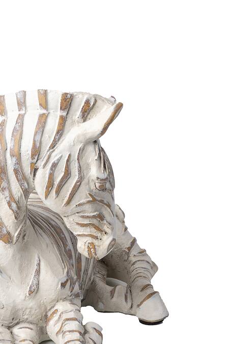 Buy H2h White Polyresin Safari Zebra Table Decor Online at Aza Fashions Buy_H2h_White Polyresin Safari Zebra Table Decor_Online_at_Aza_Fashions