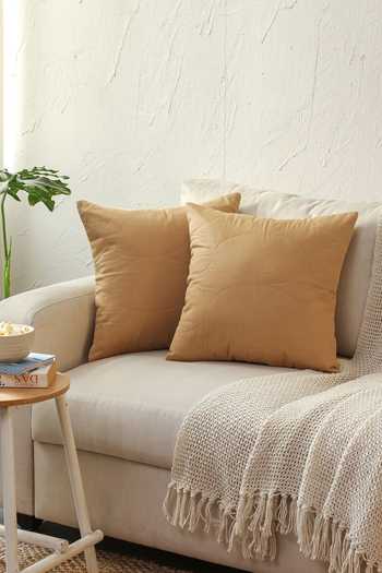 Buy House This Beige 100% Cotton Sateen Embroidery Maati Oval Pattern Cushion Covers 2 Pcs Set at Aza Fashions Buy_House This_Beige 100% Cotton Sateen Embroidery Maati Oval Pattern Cushion Covers 2 Pcs Set_at_Aza_Fashions