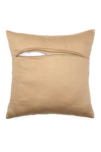 House This Beige 100% Cotton Sateen Embroidery Maati Oval Pattern Cushion Covers 2 Pcs Set Online at Aza Fashions House This_Beige 100% Cotton Sateen Embroidery Maati Oval Pattern Cushion Covers 2 Pcs Set_Online_at_Aza_Fashions