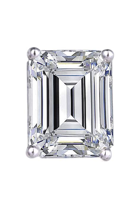 Shop DIOSA PARIS JEWELLERY White Crystals Geometric Embellished Studs at Aza Fashions Shop_DIOSA PARIS JEWELLERY_White Crystals Geometric Embellished Studs _at_Aza_Fashions