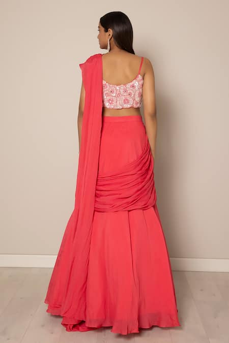 Harshita Jain Pre-Draped Lehenga Saree With Blouse 