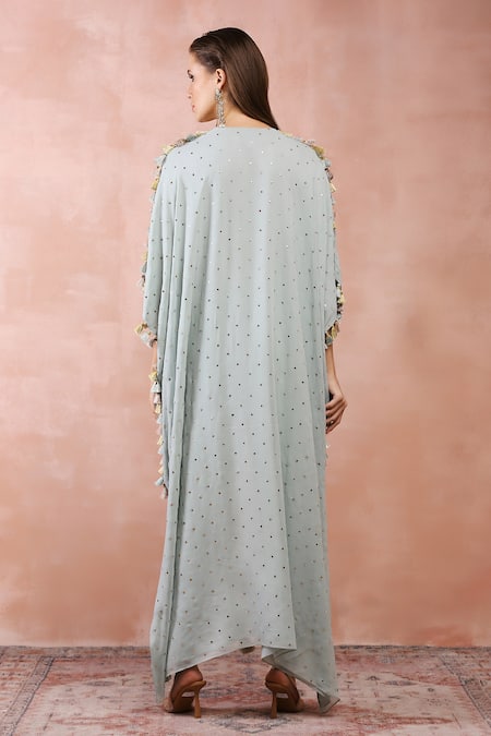 Payal Singhal Mukaish Work Kaftan & Joggers Pant Set 