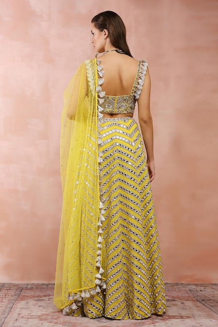Payal Singhal Mirror Embroidered Lehenga Set 
