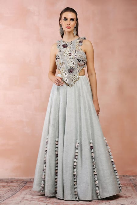 Payal Singhal Applique Embroidered Blouse & Lehenga Set 