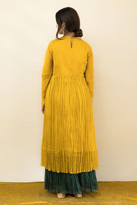 Mithi Supari Mogra Neck Embroidered Anarkali Set 