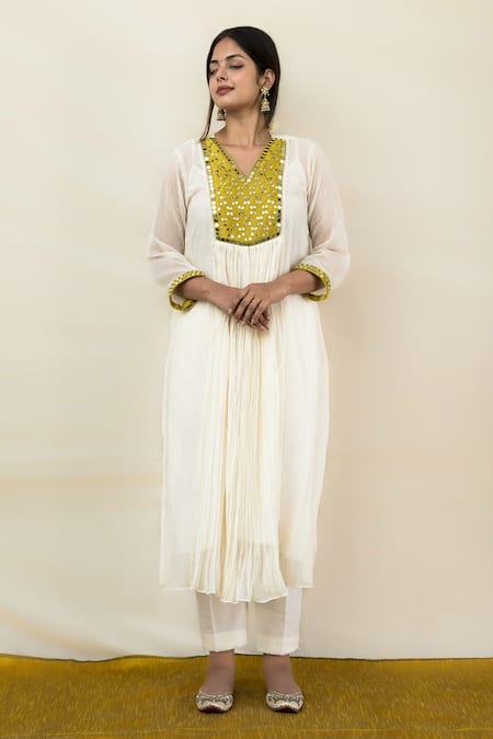 MITHI SUPARI Meer Front Gathered Tunic & Pant Set 