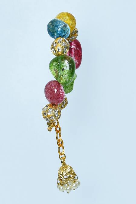 Buy_Just Shradhas_Multi Color Beads, Pearls Stone Embellished Bracelet _Online_at_Aza_Fashions