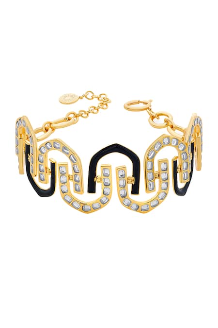 ISHARYA Gold Plated Embellished Just Jamiti Statement Choker