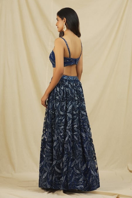 Rohini Bedi Cut Dana & Sequin Embroidered Lehenga Set 