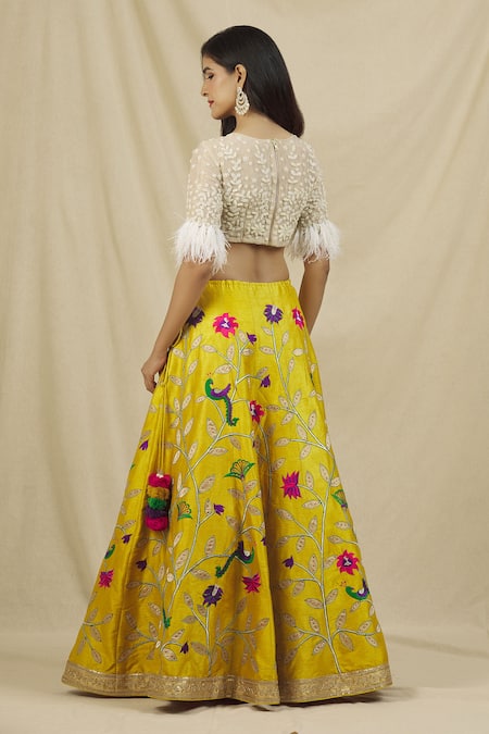 Rohini Bedi Thread Embroidered Lehenga Set 