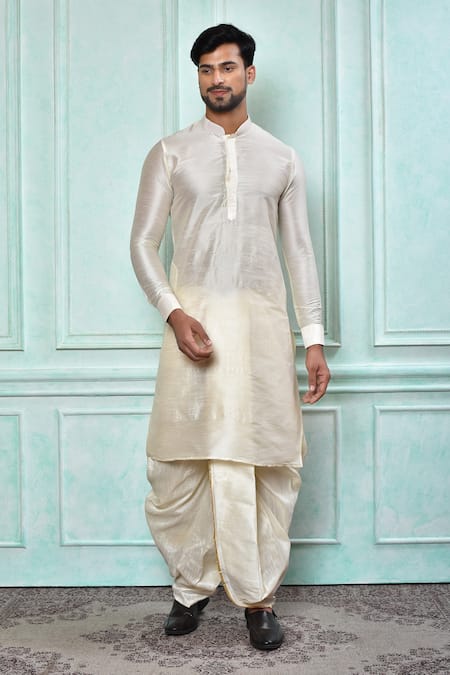 Aryavir Malhotra Straight Solid Kurta & Dhoti Pant Set 