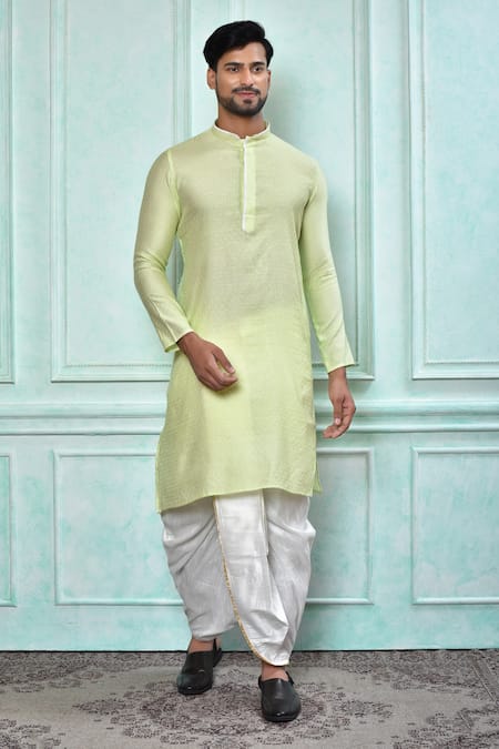 Aryavir Malhotra Woven Kurta & White Dhoti Pant Set 