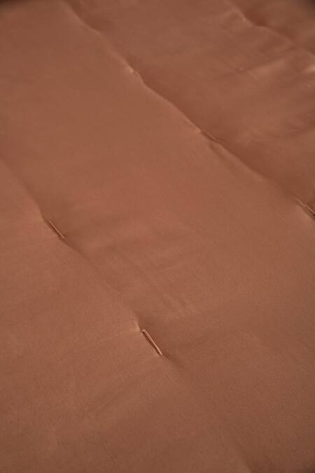 LA Paloma_Brown 100% Tencel Quilted Bedspread Set_Online_at_Aza_Fashions